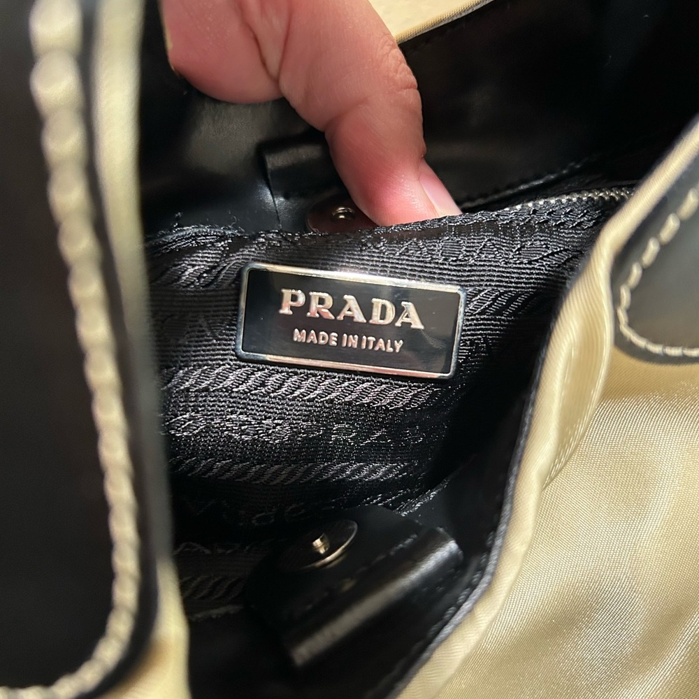 Prada Beige and Black Shoulder Bag - Picture 6 of 12